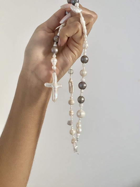 Metallic Pearl Rosary