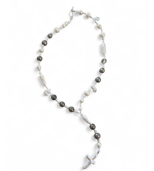 Metallic Pearl Rosary