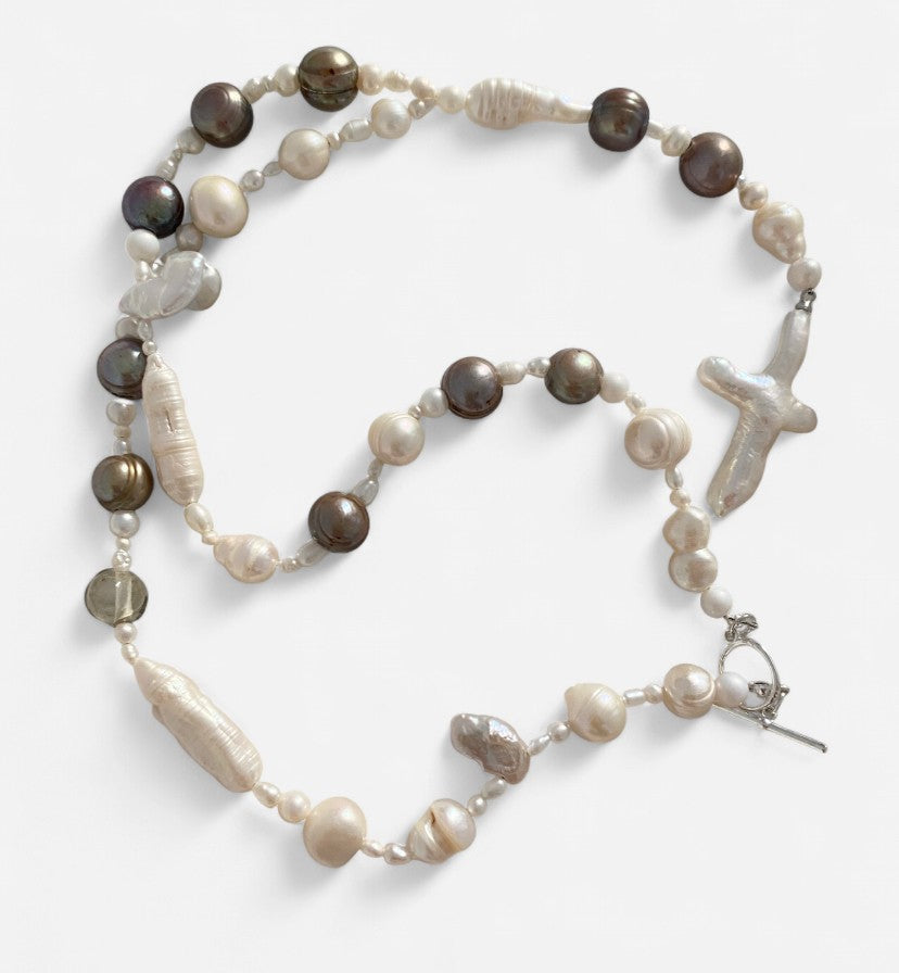 Metallic Pearl Rosary